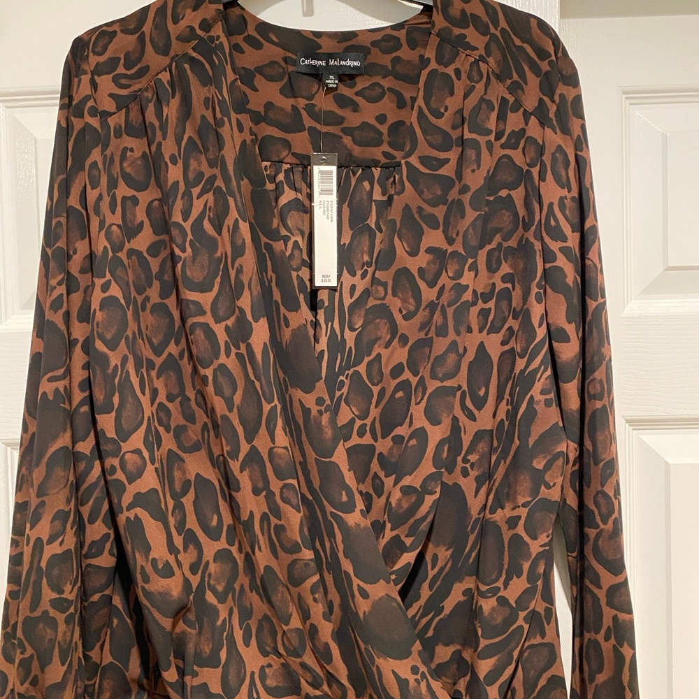 Animal print blouse NWT